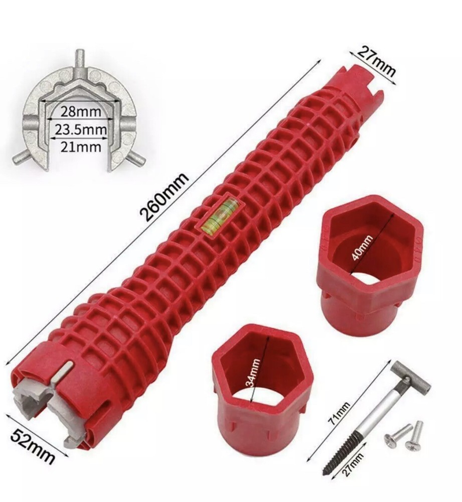 8 in 1 Multi-function Faucet Sink Installer Water Pipe Spanner Wrench.