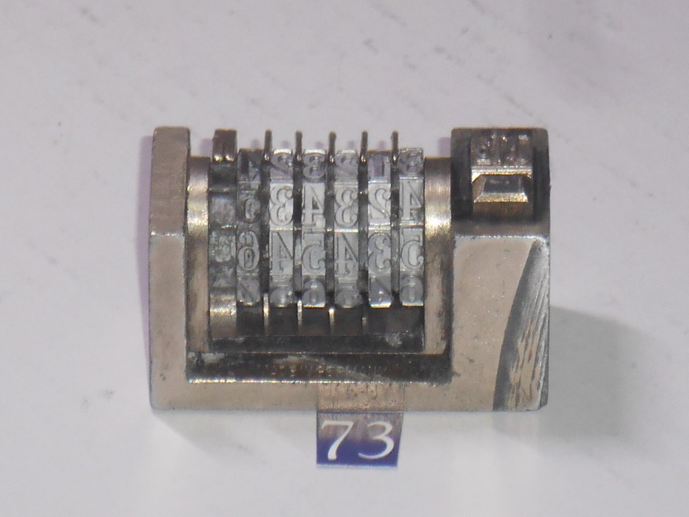SUNUM | letterpress numbering machine | 73