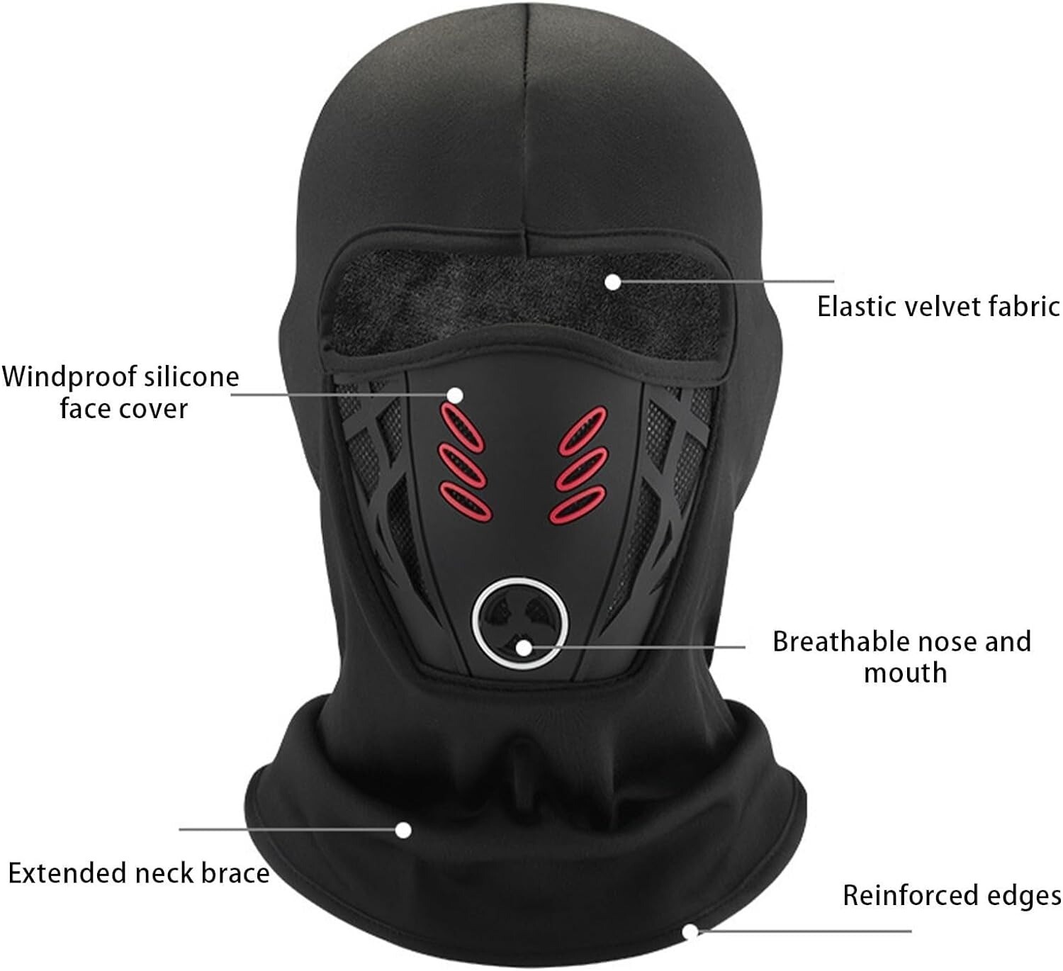 Winter Windproof Fleece Ski Mask Balaclava Headwear Motorcycle Thermal Face Mask