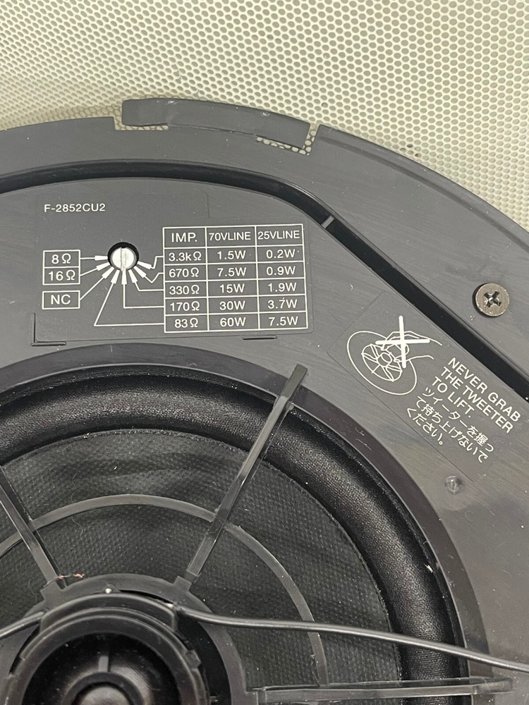 Toa Advantage F-2852CU2 6.5" Ceiling Speaker - TESTED