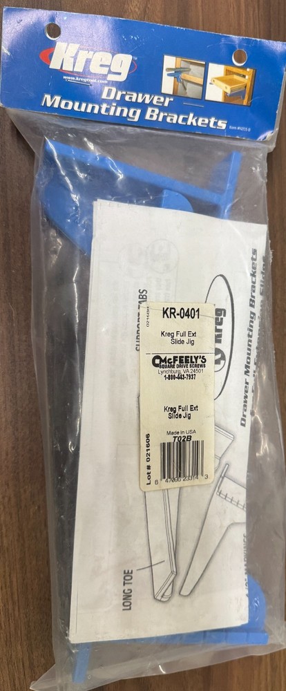 Kreg Drawer Mounting Brackets - KR-0401 - New