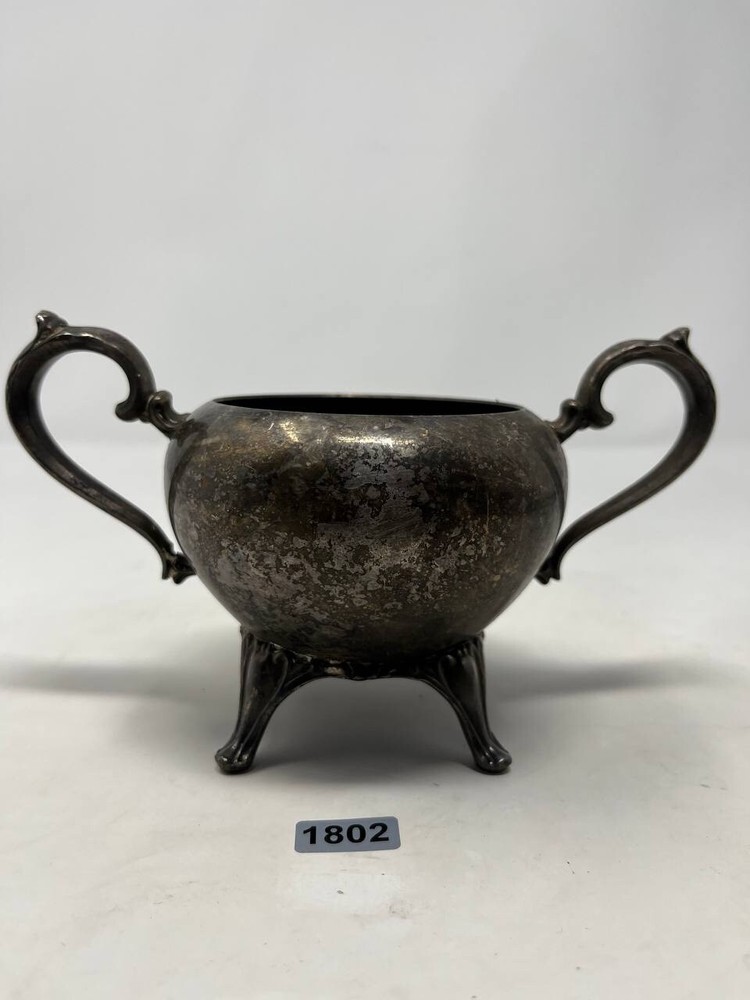 Vintage Silverplate Footed Sugar Bowl