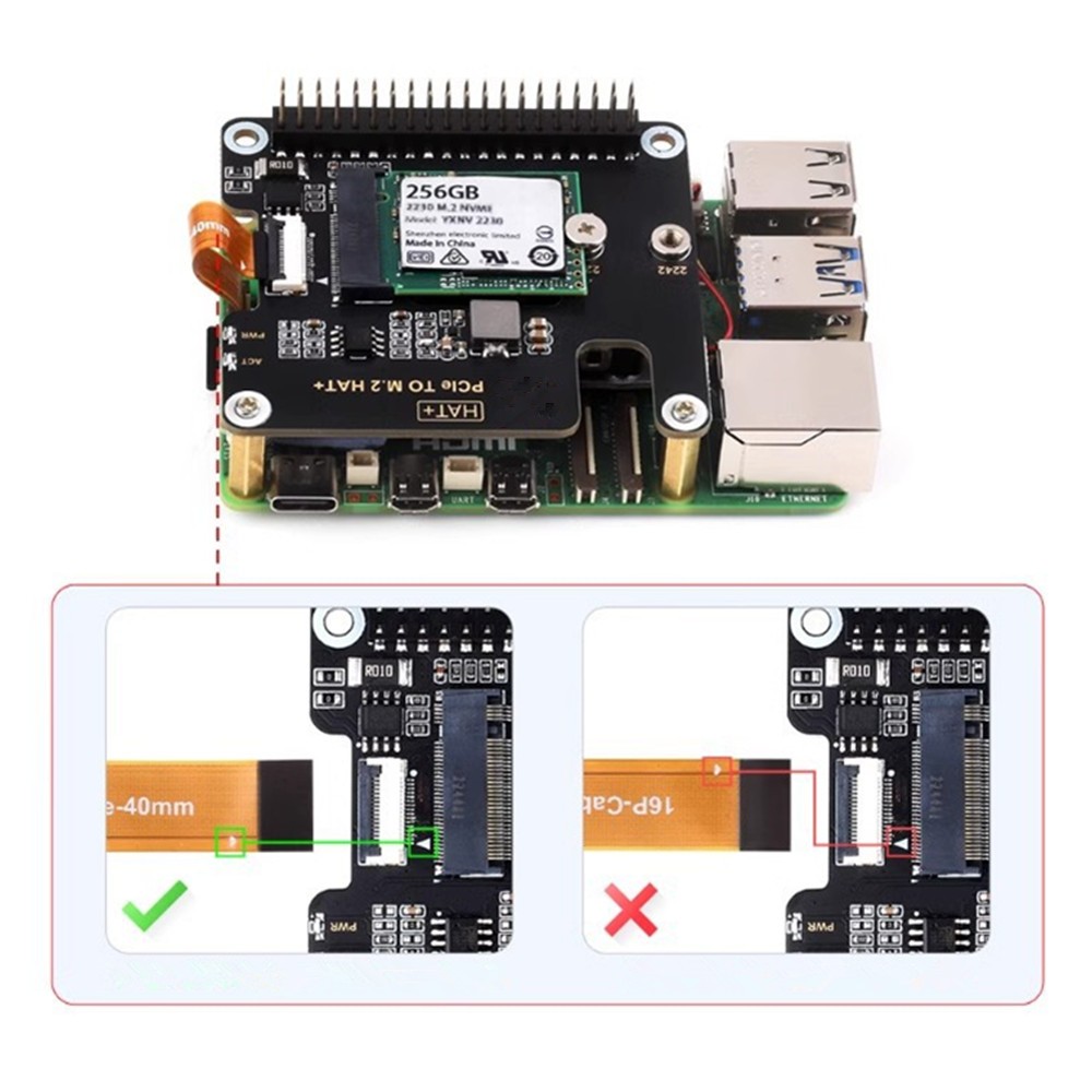High-Speed Reading/Writing Pcie To M.2 Adapter For Raspberry Pi 5 Generation