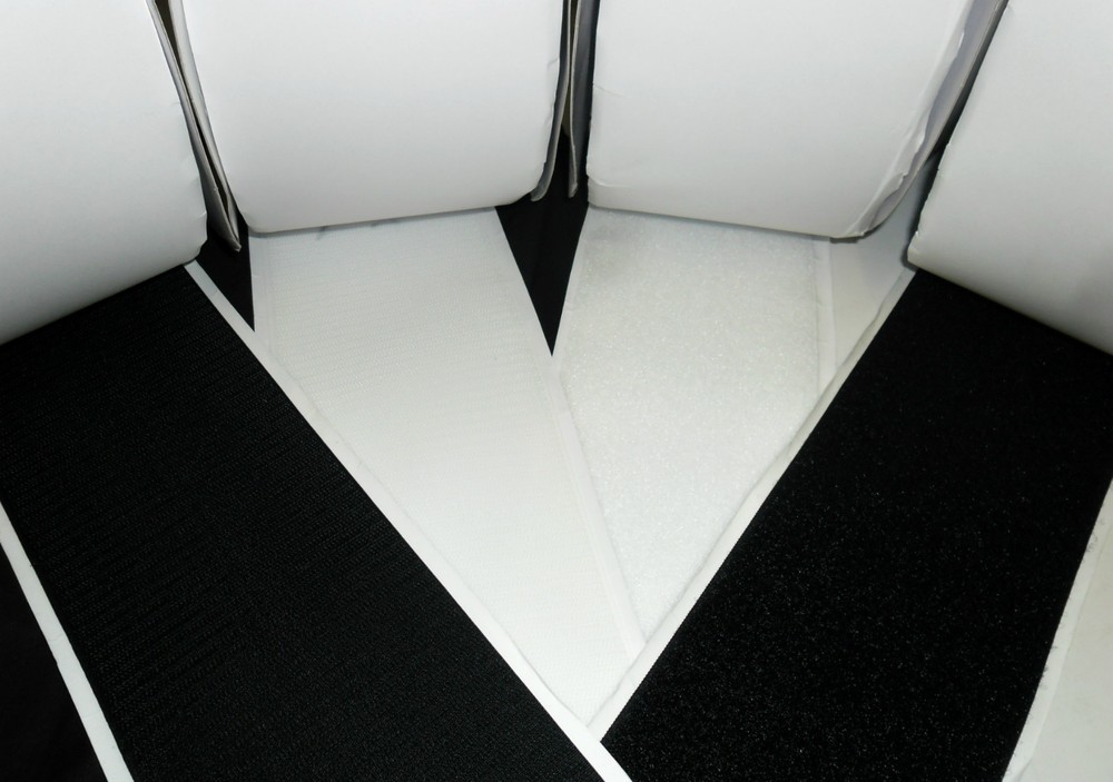 HQG 100MM SELF ADHESIVE HOOK & LOOP FASTENER BLACK/WHITE, DIFF LENGTHS