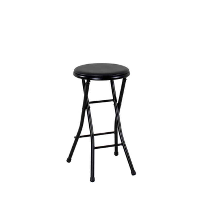 Portable Folding Metal Stool Compact Multi-Purpose Seating Slip-Resistant Padded