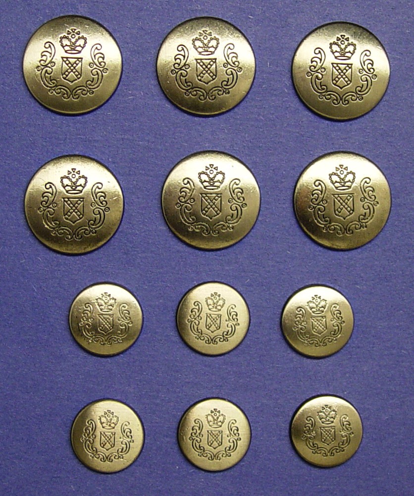 HUNT VALLEY replacement buttons 12 silver tone solid metal fair used condition