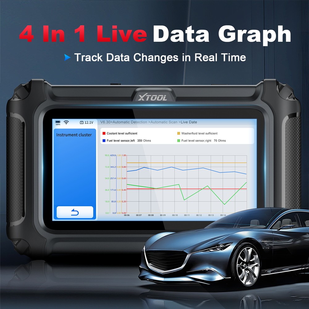 2024 XTOOL D5S OBD2 Scanner Car Code Reader Scan Tool FCA AutoAuth 15+ Services