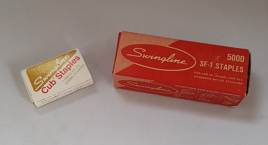 2 BOXES VINTAGE SWINGLINE STAPLES USA