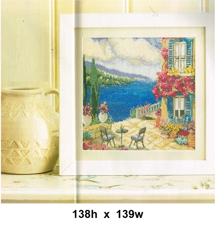 MEDITERRANEAN  VILLA     CROSS  STITCH   PATTERN ONLY   ALS AY