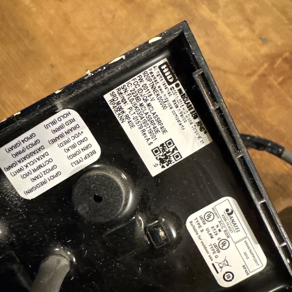 HID 920PTNNEK00000 multiCLASS RP40 Wall Switch Reader - Black Tested & Working