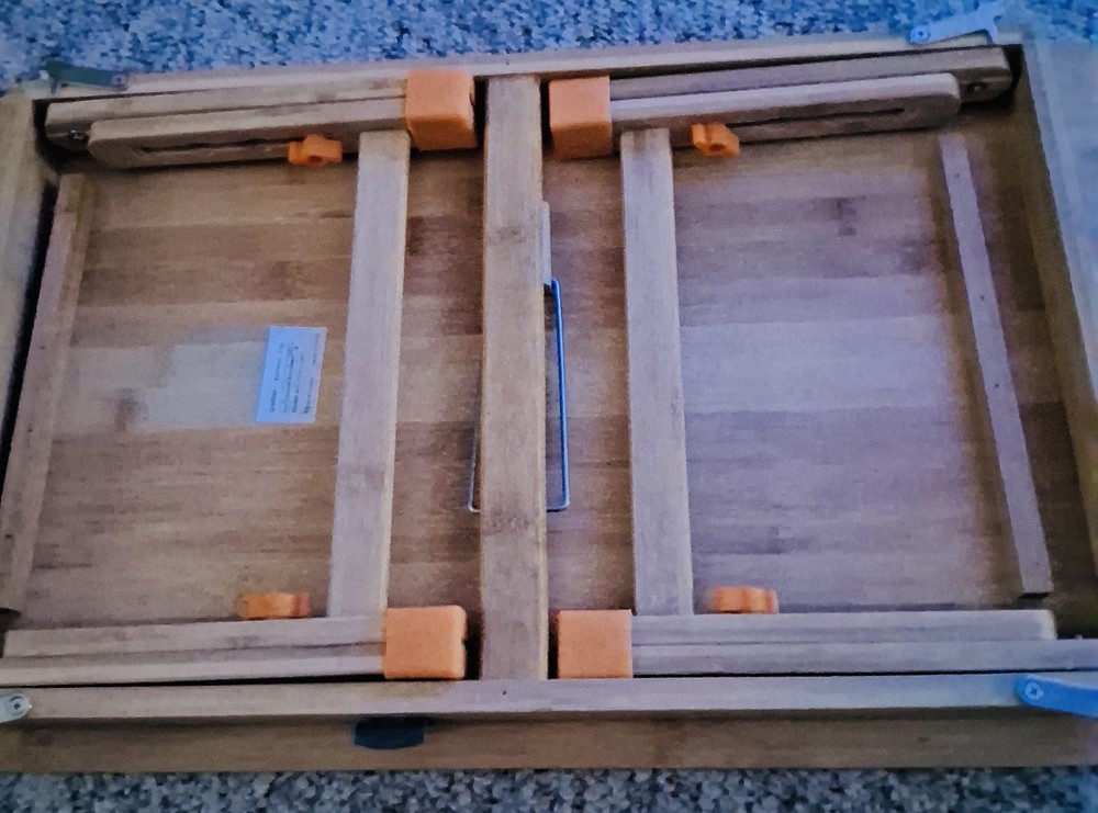 Eco Friendly Bamboo Drawing Table Laptop Desk Adjustable Drafting Bed Tray