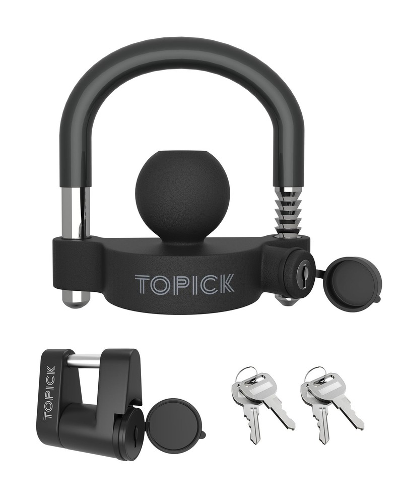 TOPICK Keyed Alike Trailer Coupler Lock Set, Trailer Lock Kit Include Univers...