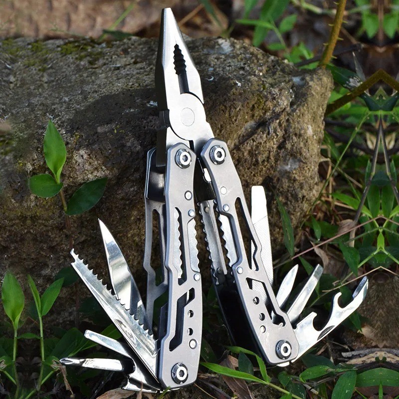 14-in-1 MINI Multitool Pliers Rugged , Practical Portable Pocket Camping Tools