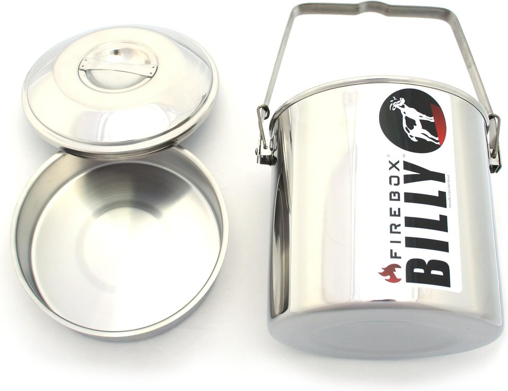 Stainless Steel Zebra Loop Handle Pots w/ Locking Lid - Allows Stacking Together