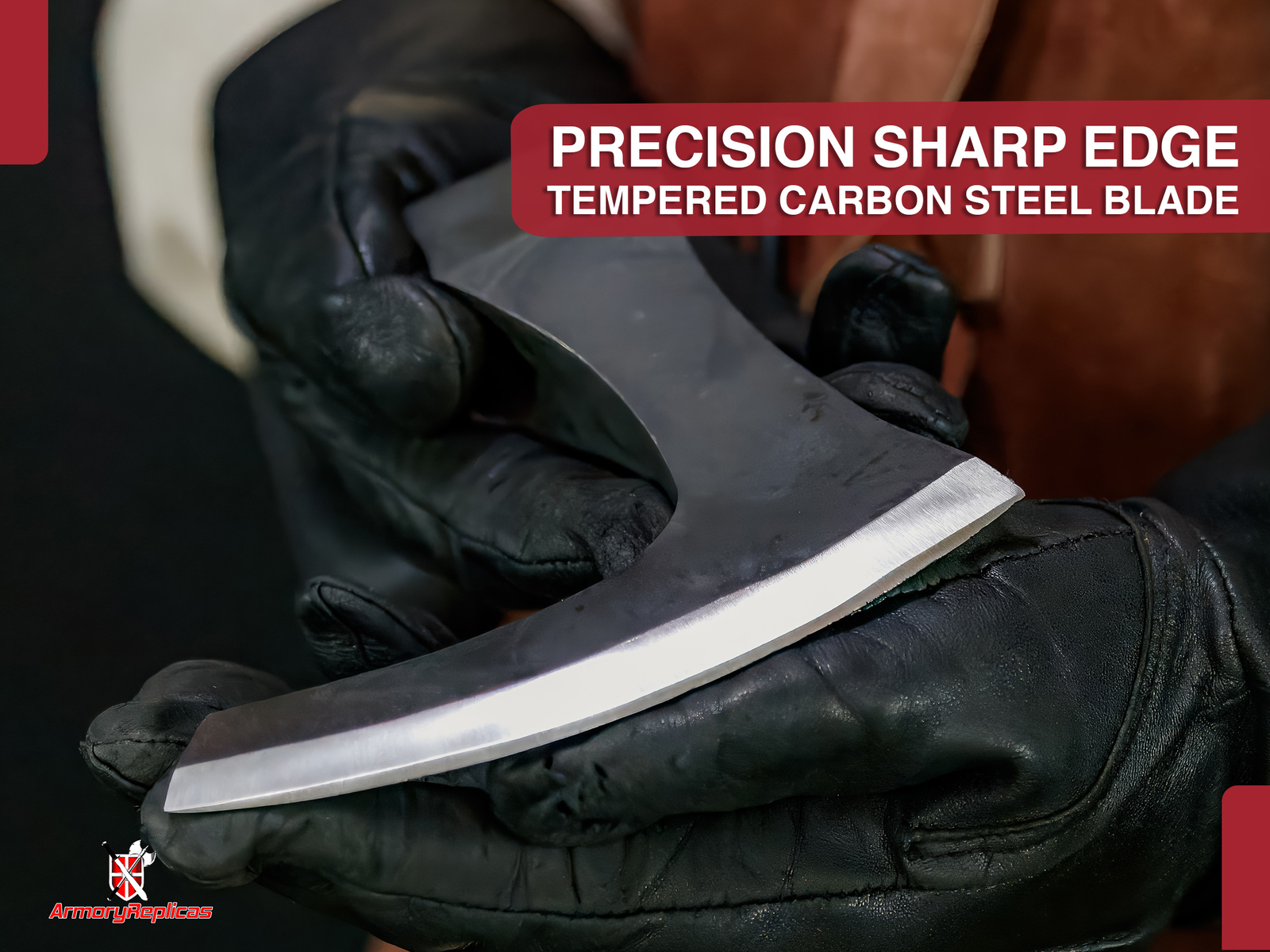 Tempered Carbon Steel Axe Head Historical Replica Design for Collector Use