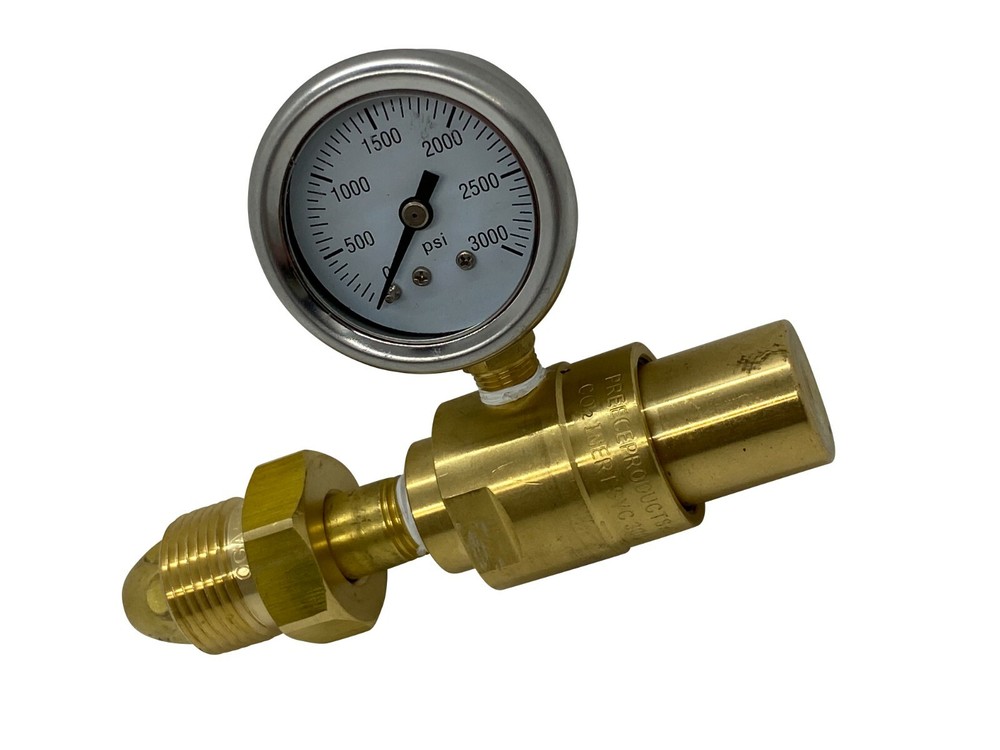Nitrogen Single Gauge Fixed Flow Piston Regulator 200 PSI CGA 580
