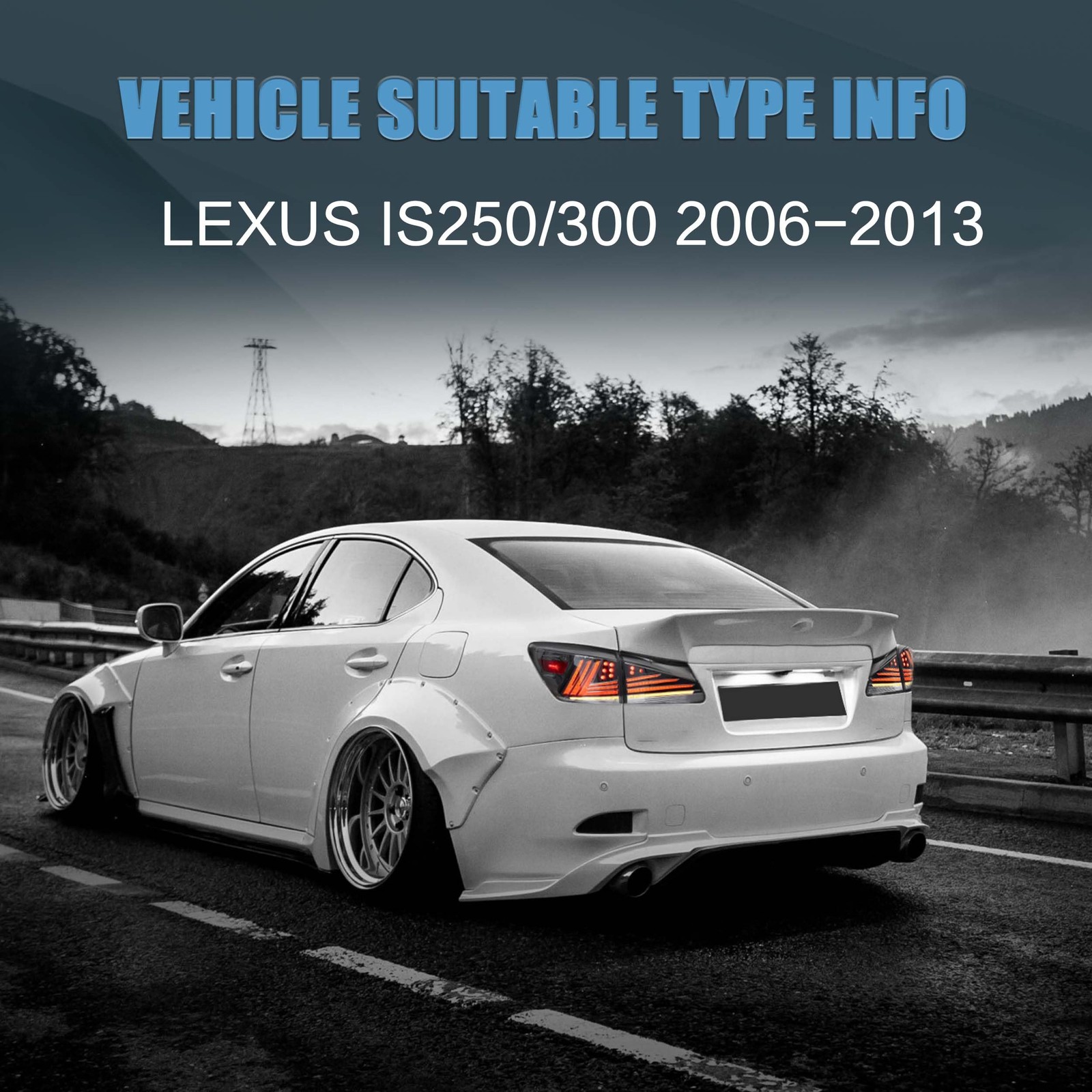 Tail lights Assembly Fit for Lexus IS 2nd Gen 2006-2012 Lexus IS250 IS350