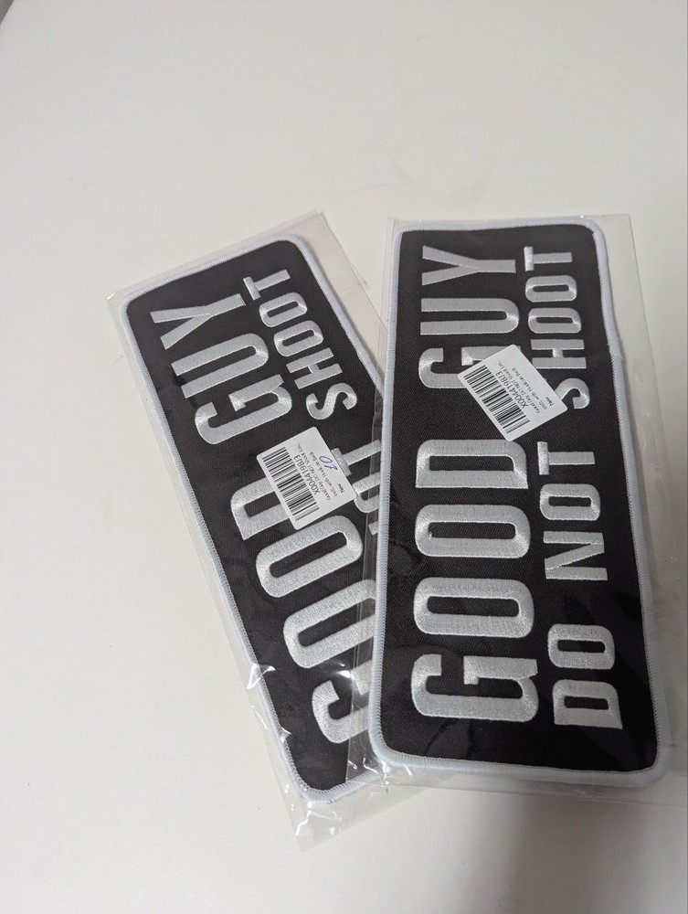 2 pack Good Guy DO NOT Shoot Embroidered Patch Set - Versatile Patches for Men