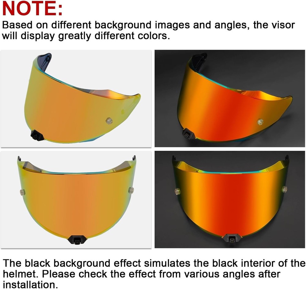 Helmet Visor Replacement for KYT R2R, Deep Red