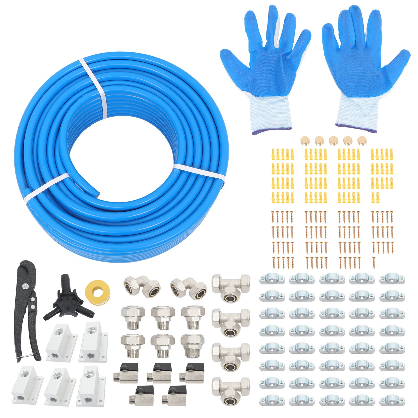 Garage Shop Compressed Air Line Kit Complete System 200 ft 3/4"
