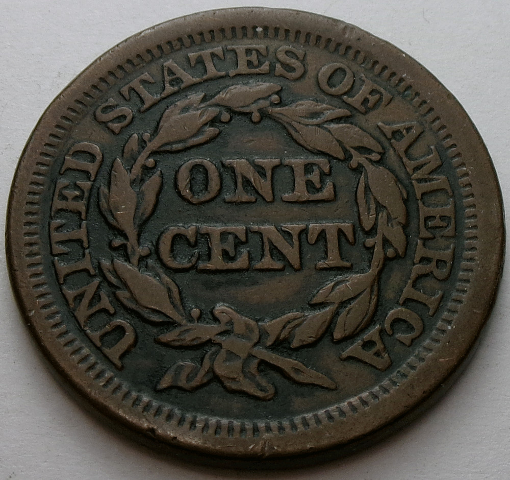 1850 Braided Hair Large Cent