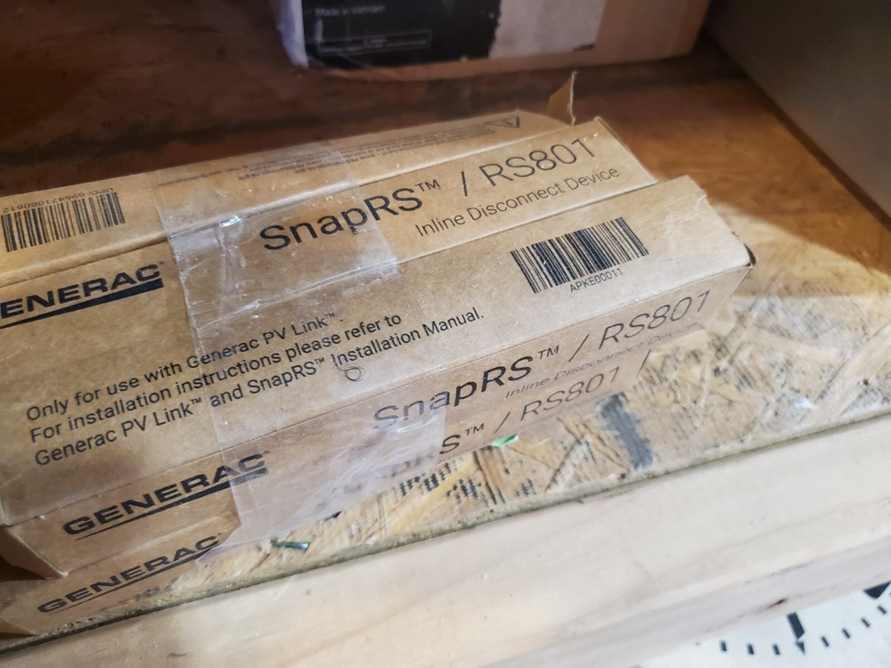 Generac Snap RS RS802 Solar Panel Inline Easy Quick Connect Disconnect
