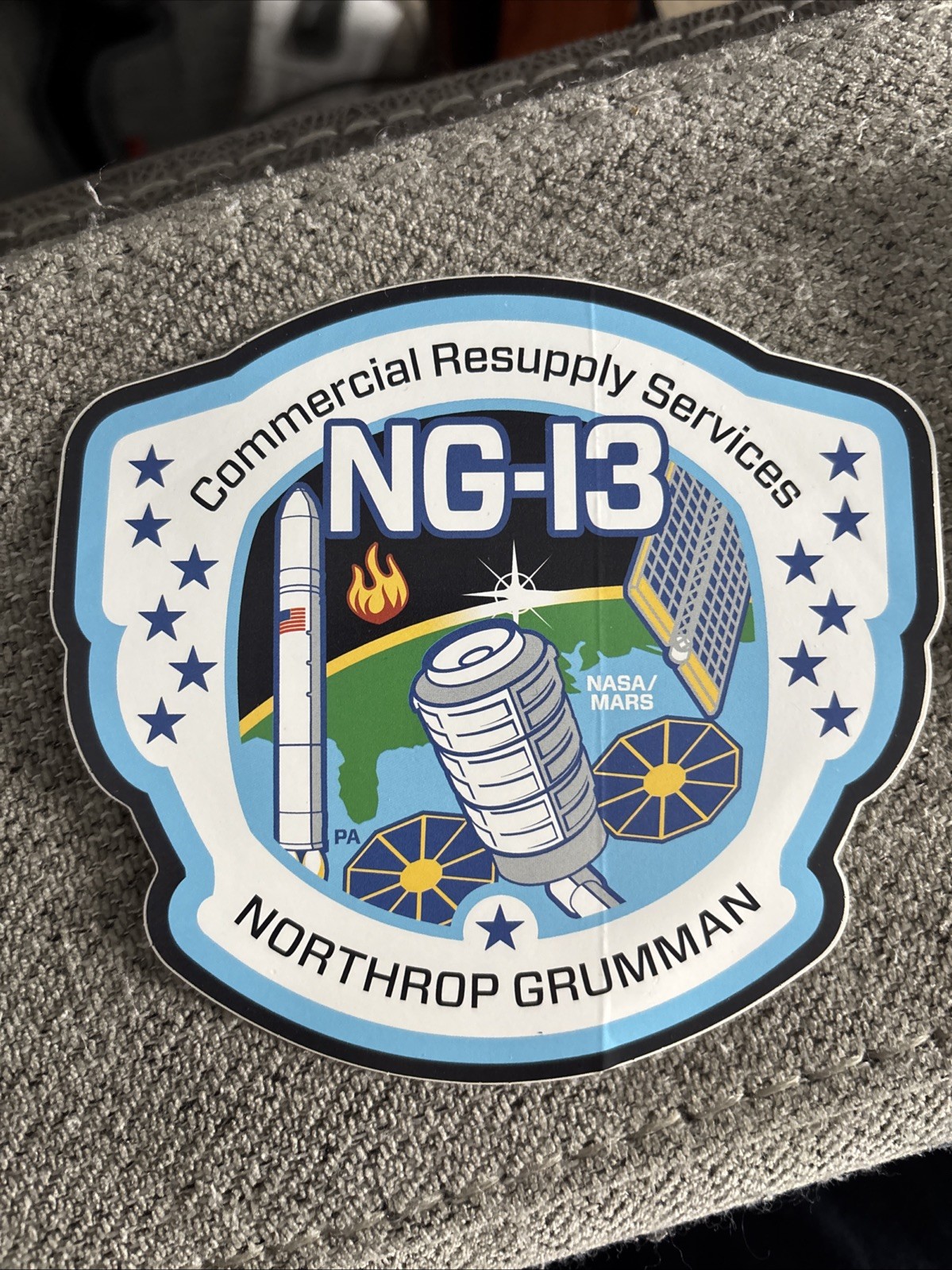 NASA Northrop Grumman NG-13 ISS Commercial Resupply Services Patch And Sticker