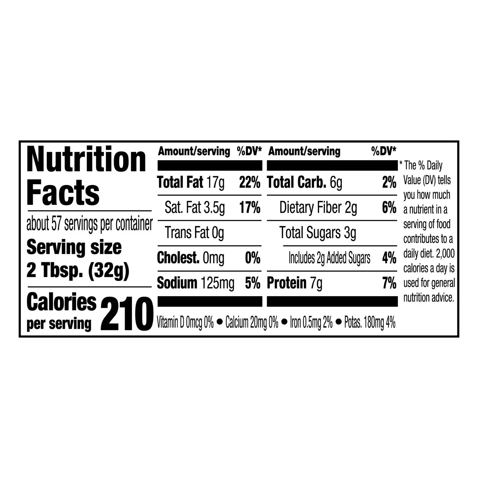 Great Value Creamy Peanut Butter, Spread, 64 oz