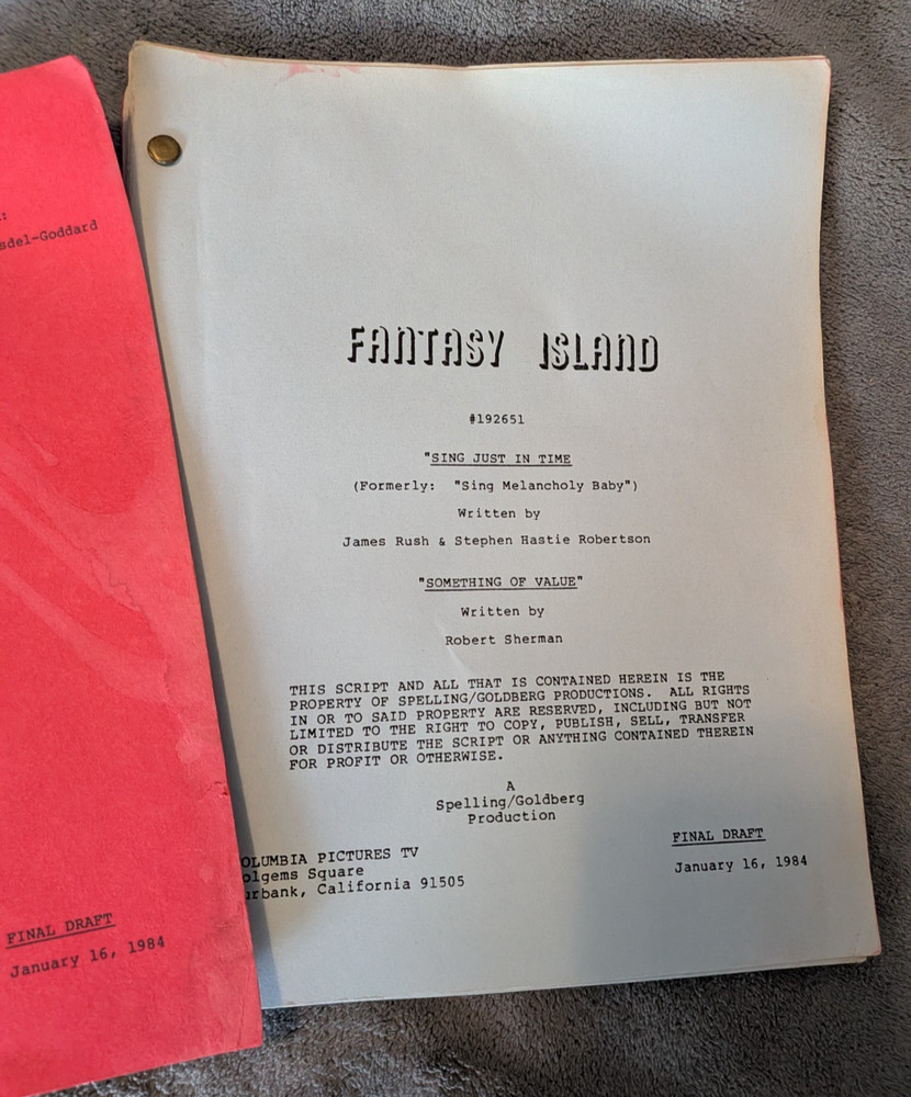 Fantasy Island Unknown Episode Script Tv Show 1984