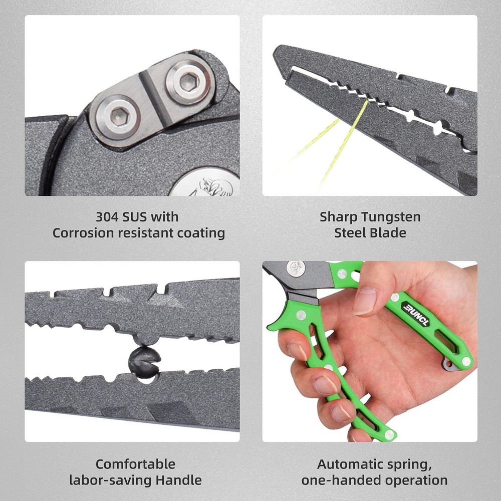 Fishing Plier and Fish Lip Gripper Kit Multi-Function Saltwater Gear Tool