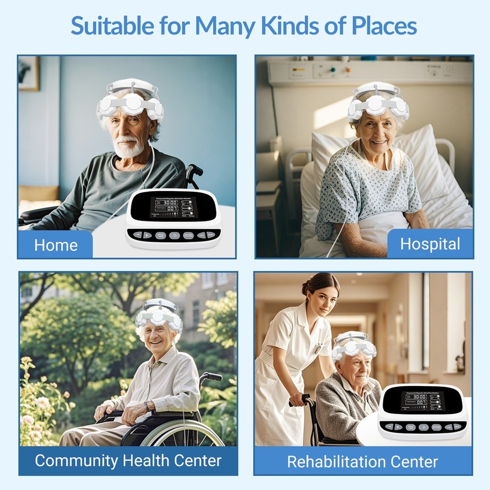 Brain Therapy Device Transcranial Magnetic Deep Stimulation TMS for Depression