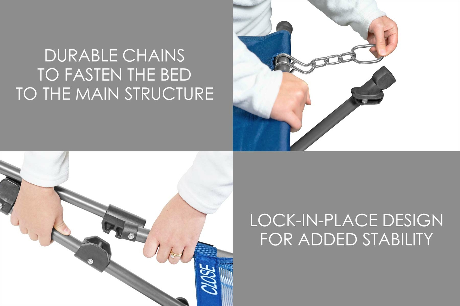 Zenithen (#OC582S-BD) Full-Sized Portable Folding Out/Indoor Hammock, Blue