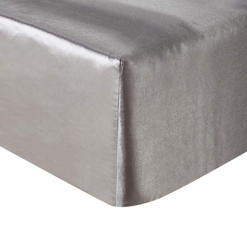 Luxury Silky Satin Sheet Set Bedding Fiited Sheets Soft Pillowcases Solid Color