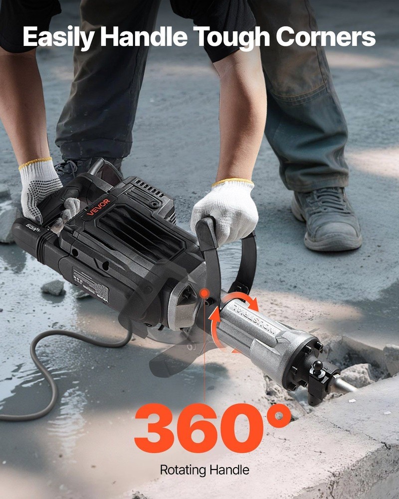 3000W 1700BPM Breaker Hammer Lightweight Alloy Construction