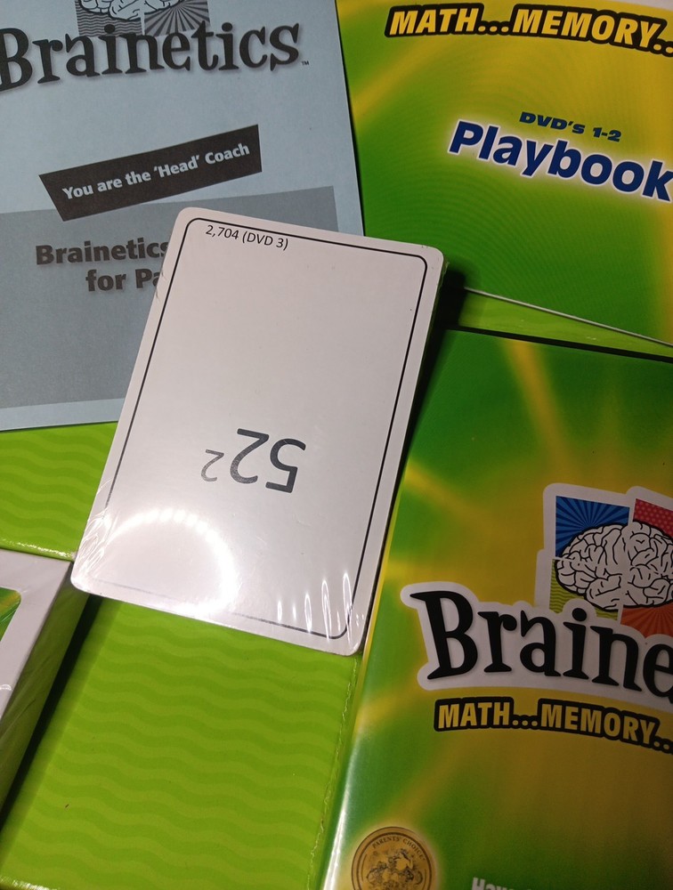 Brainetics Complete Set Homeschool Math & Memory System 2 DVDs Sealed NEW!