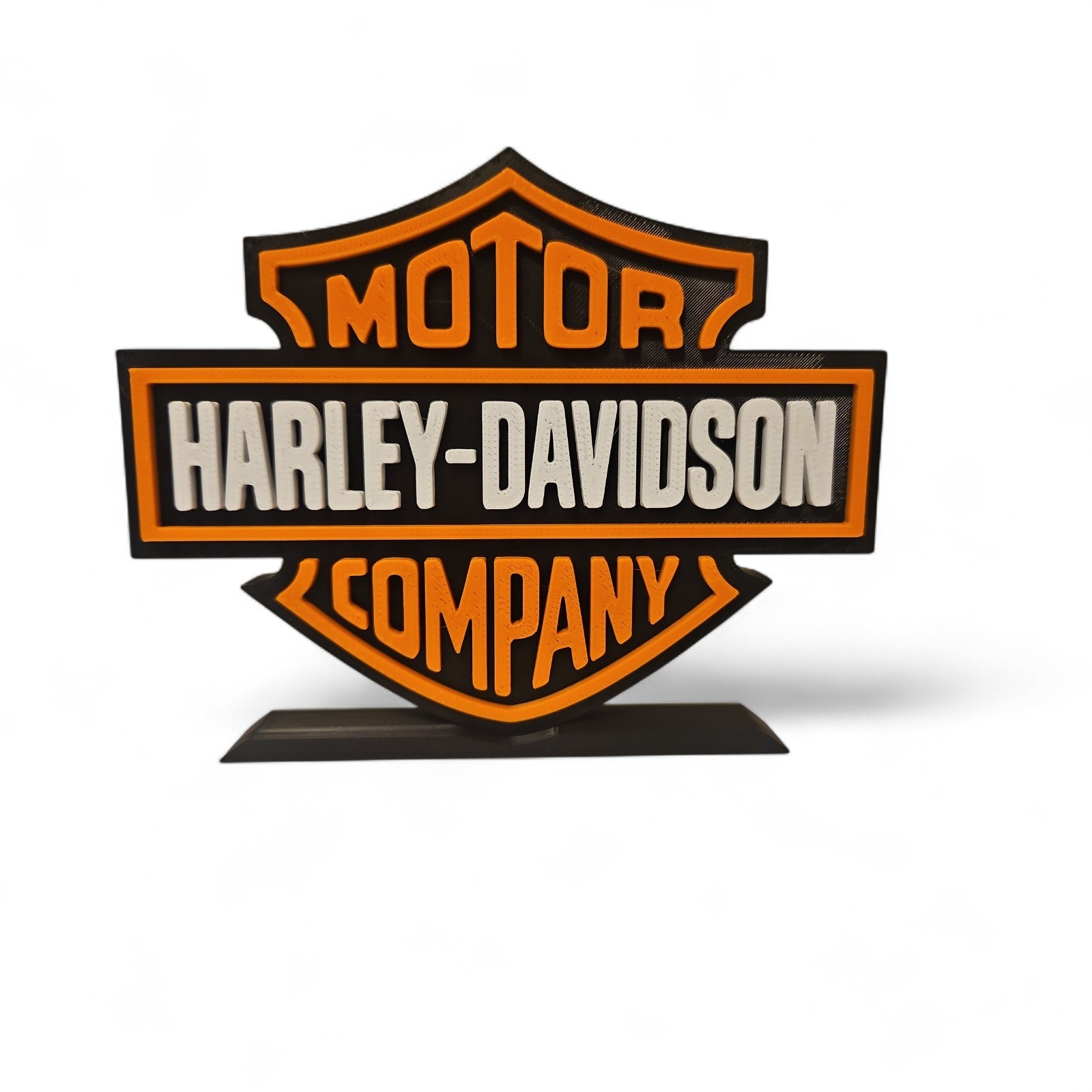 Harley-Davidson Motor Company 3D Logo Display. Freestanding Tabletop Sign.