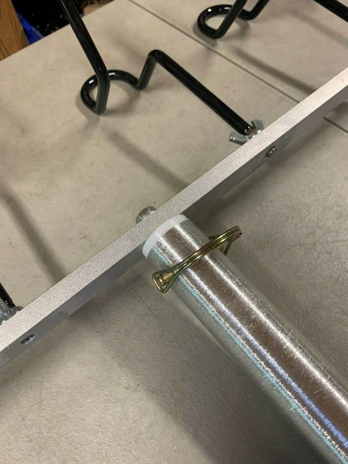 36 inch T-bar With 6 - 45 Degree Rod-holders on 3/4 inch screw in Seat Pedestal