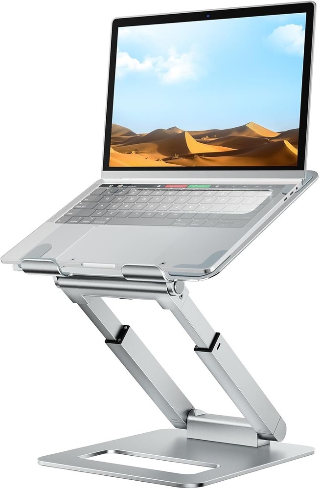 Laptop Stand Desk Adjustable Height Telescopic Computer Stand W/ Pull Out Design
