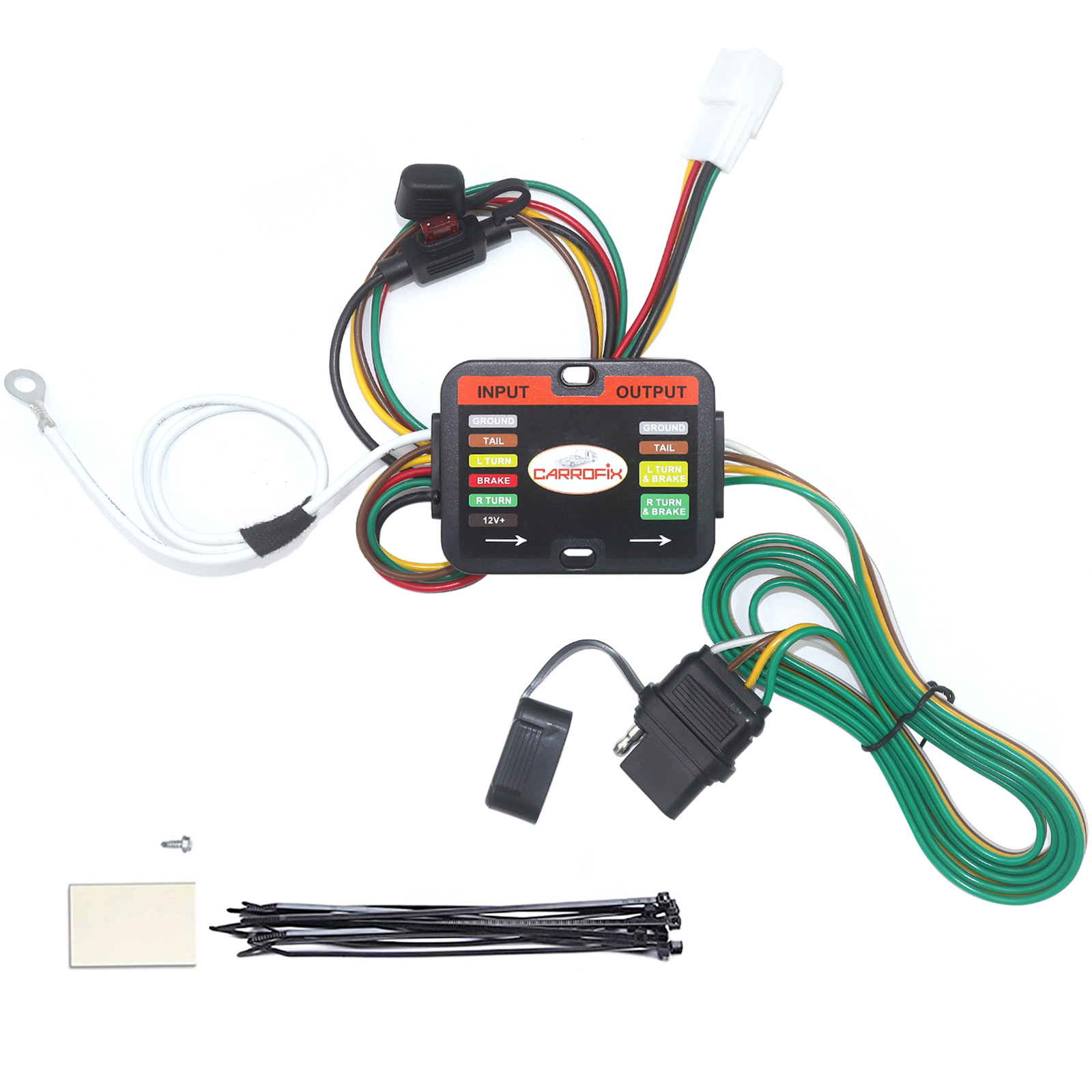 For Toyota Sienna 2021-2026 Vehicle end 4-Way Flat Trailer Hitch Wiring Harness