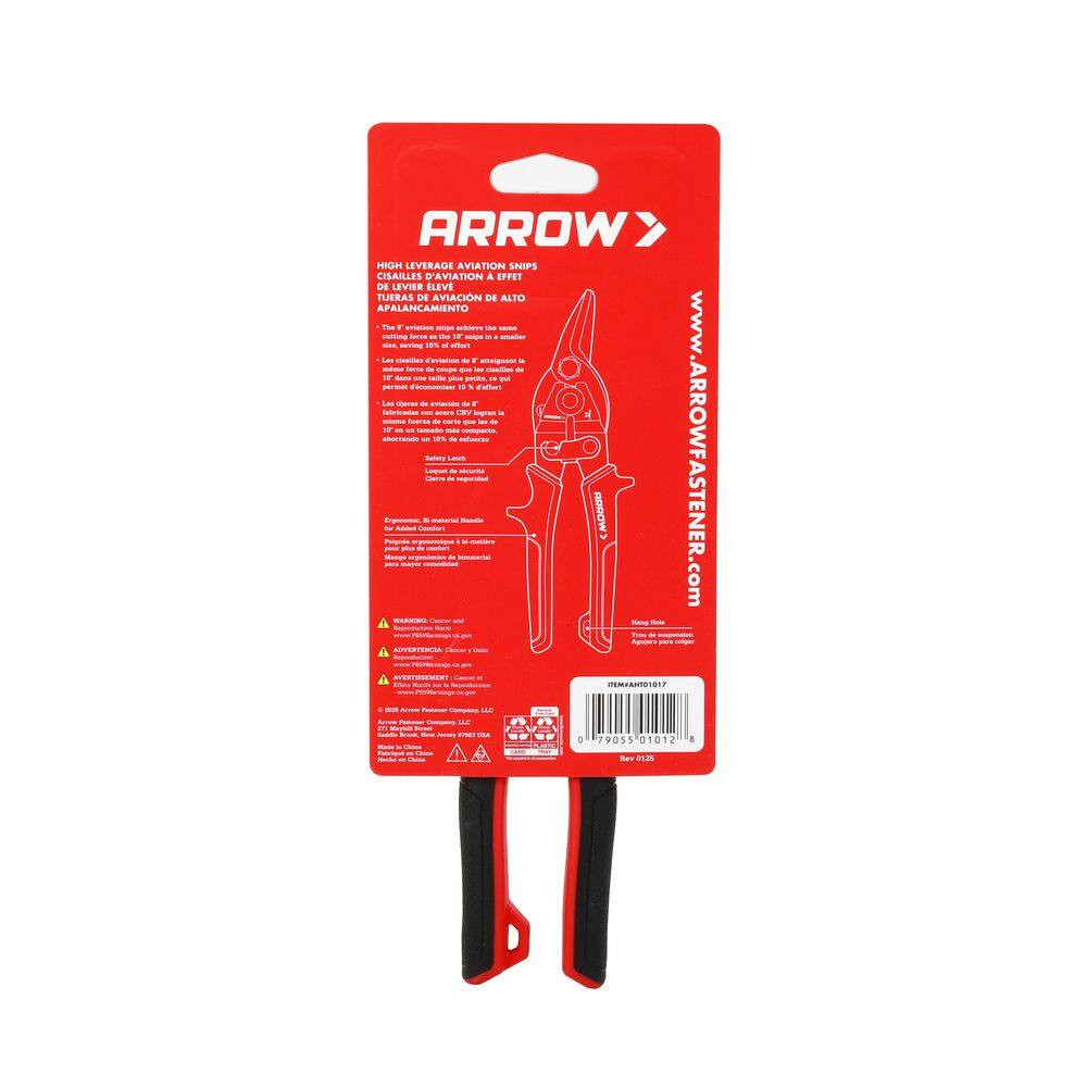 8 In. Left-Cut, Force Saving Aviation Snips