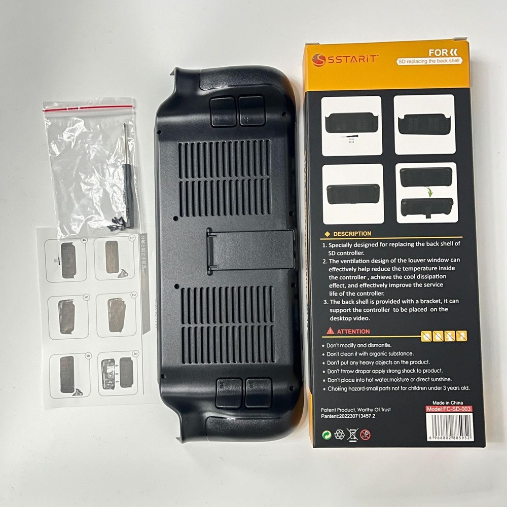 Game Console Cooling Back Shell Protective Case Stand Cover For Steam Deck Host