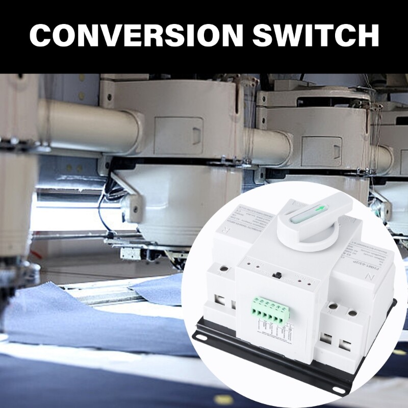 63A Double Power Transfer Switches 2P 220V Automatic Changeover Miniature MCB