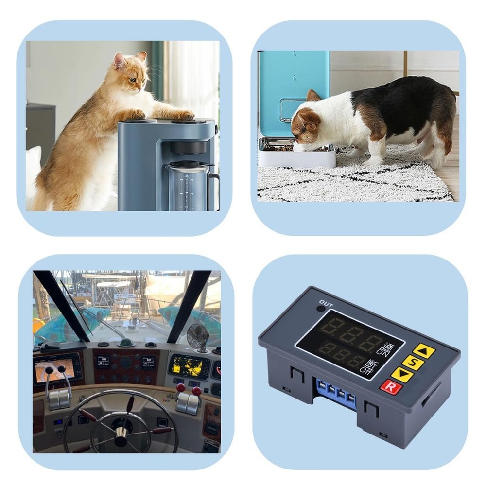 Timer Delay Relay 20A 1500W Programmable Time Controller Switch Type Timer Pa...