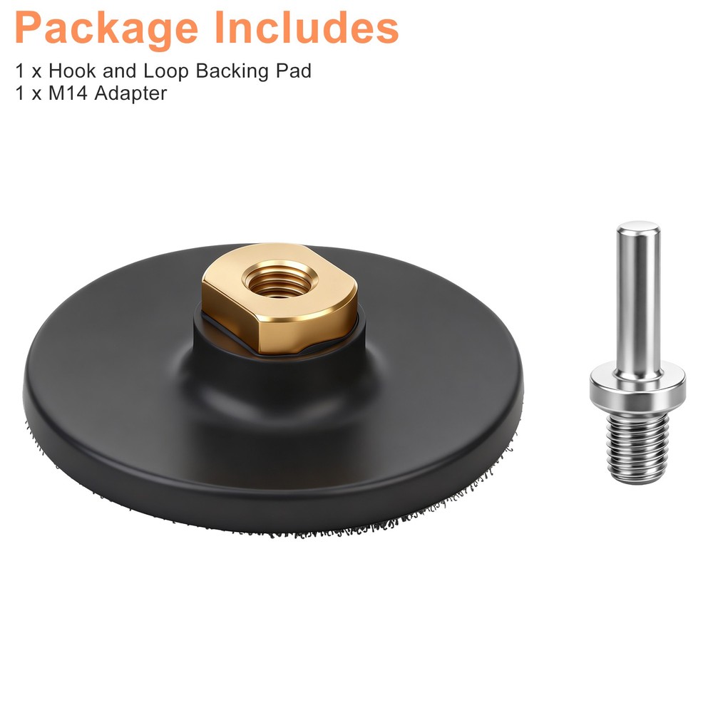 4" Polishing Grinding Discs Hook and Loop Backing Pad for M14 Angle Grinders