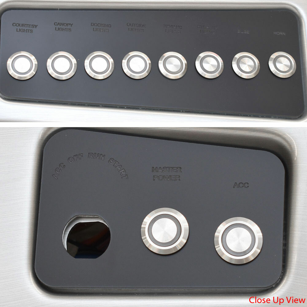 Regency Pontoon Boat Dash Panel Kit 324763 | Gray Silver (4PC)