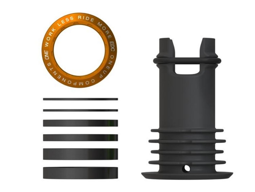 OneUp EDC Top Cap Steerer Multitool Kit w/ Plug & Spacers MTB Enduro Fork Tool