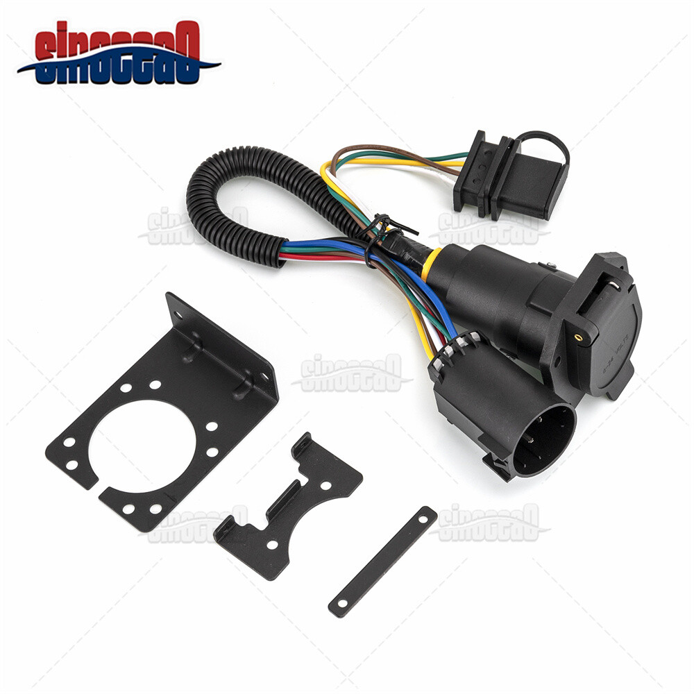 For 1999-2024 Ford F-150 F-250 F350 7 Way Trailer Wiring Harness 4 Way Flat Plug