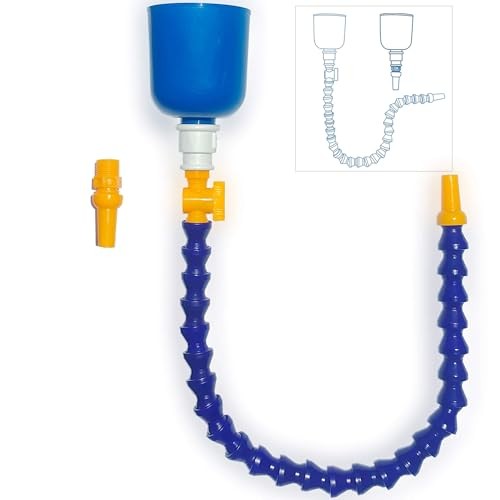 27" Bendable Transmission Funnel with Filter and Switch, Multi-Purpose 25 Blue