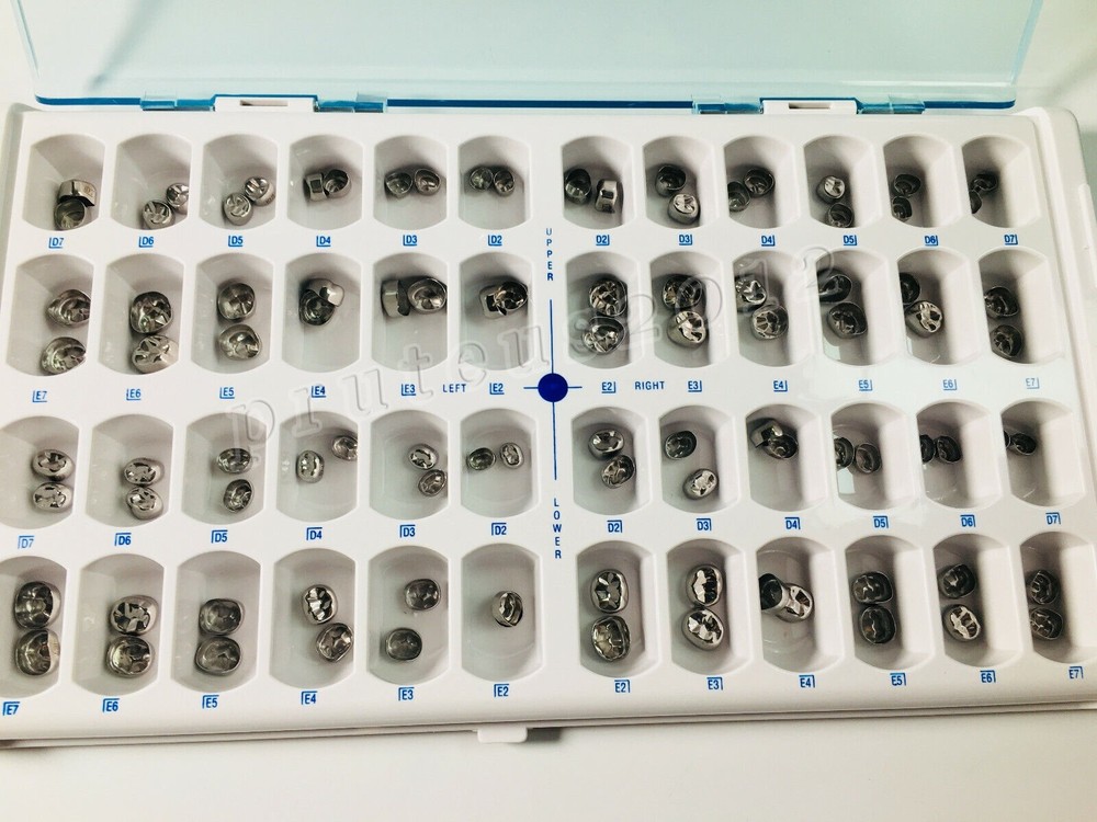 48 ASSORTED PRIMARY MOLAR STAINLESS STEEL CROWNS - COMPLETE KIT