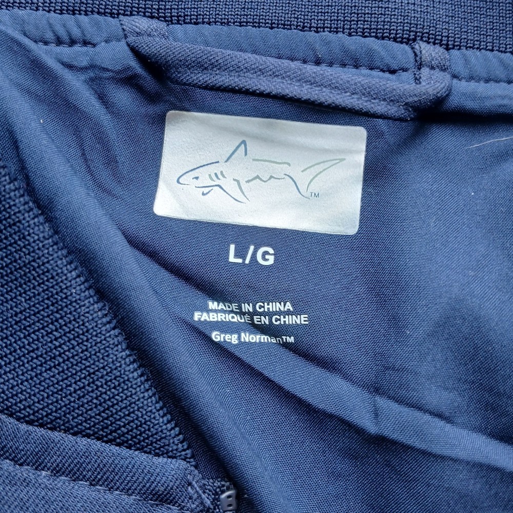 GREG NORMAN blue Golf Jacket Zipup Large Never Worn